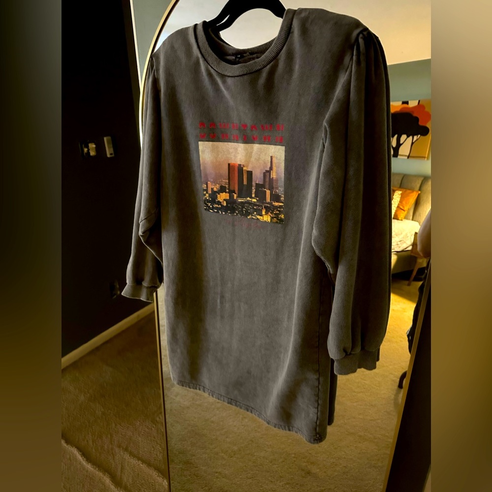 Downtown LA sky scape Sweatshirt Dress/Tunic. Long sleeve